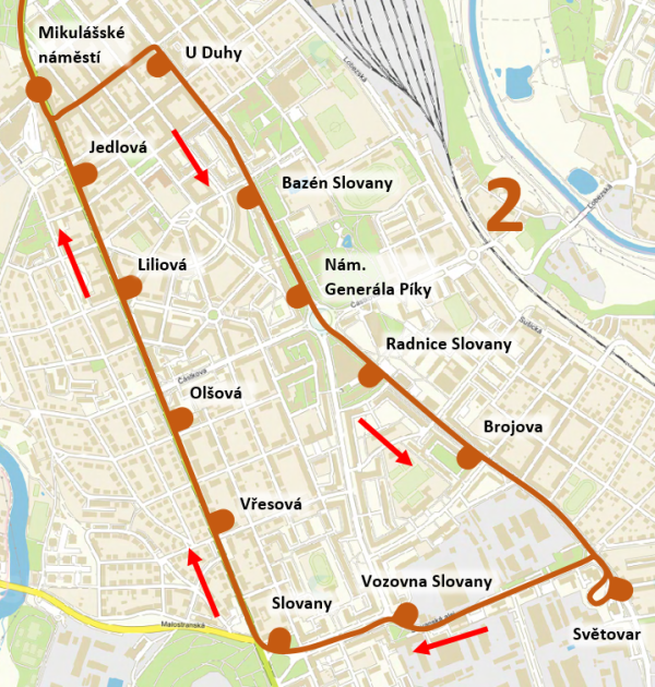 mapa 2 do Skvrňan přes Slovany mapa 2 do Skvrňan přes Slovany