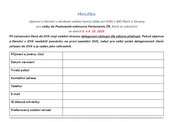 PŘIHLÁŠKA