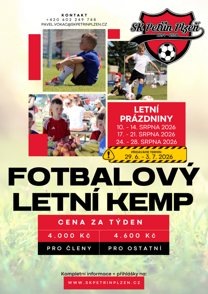 SK Petřín Plzeň - letní kempy 2026